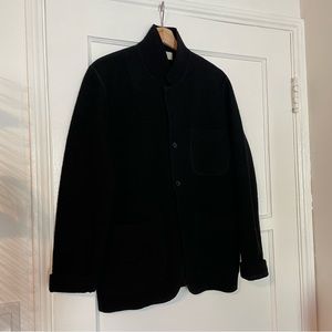 Buck Mason Black Felted Chore Coat - Medium